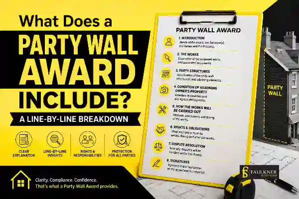 Party Wall Awards Explained Line-by-Line: What Property Owners and Neighbours Need to Know 1 What Does a Party Wall Award Include? A Line-by-Line Breakdown Wembley